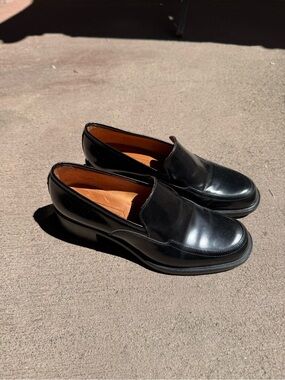 Coach Black Leather Women's Slip-On Loafers